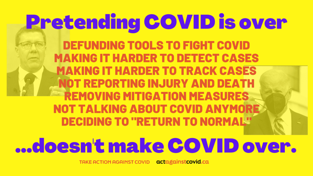 Pretending COVID is over doesn't make COVID over.