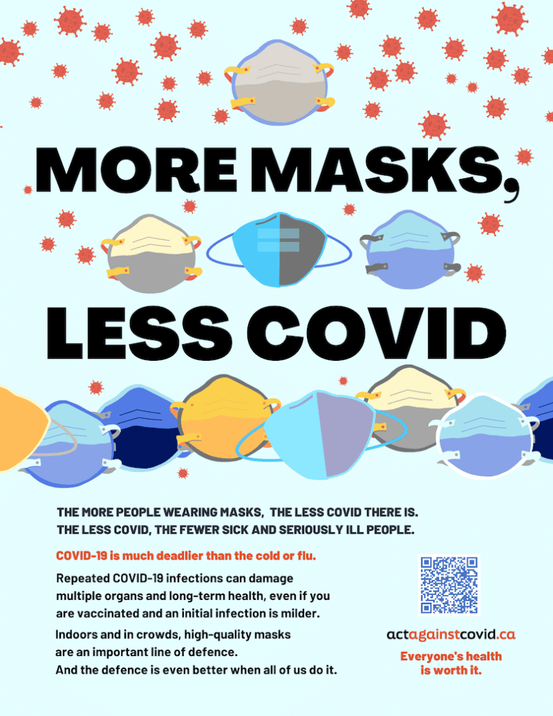 More Masks, Less COVID (Colour poster preview)