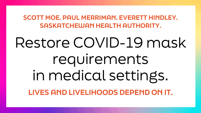 Restore COVID-19 mask requirements in medical settings